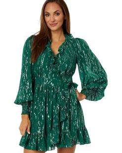 Women Lilly Pulitzer Birdy Long Sleeve Silk Wr