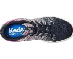 Keds Bliss Walk Lace-Up Navy/Fuchsia Engineered Knit Clearance