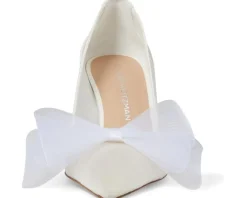 Stuart Weitzman Blushing Bow 75 Pump Cream/White Sale