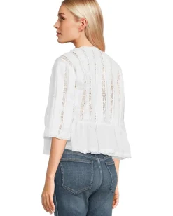 Madewell Bobbi Top - Cotton Viscose Voile Festival Red Best