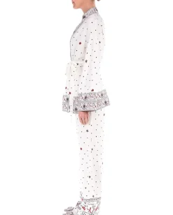 Women Badgley Mischka Bon Voyage Boarder Print Kimono