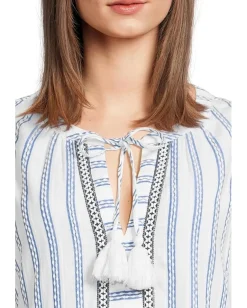 Women Tommy Bahama Bonita Strip Sleeveless Tiered Dress