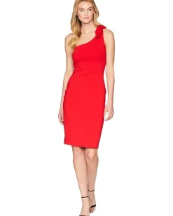 Susana Monaco Bonnie Tie Shoulder Dress Perfect Red