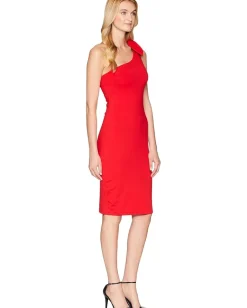 Susana Monaco Bonnie Tie Shoulder Dress Perfect Red