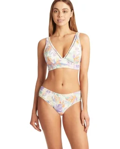 SEA LEVEL SWIM Botanica Mid Bikini Pant White