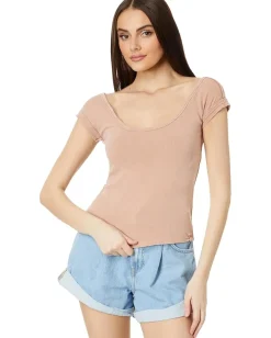 Free People Bout Time Tee Misty Mink Outlet