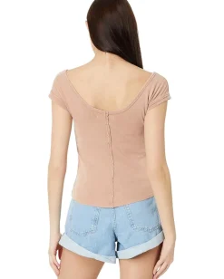 Free People Bout Time Tee Misty Mink Outlet