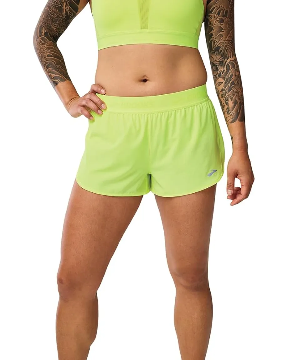 Brooks Breakaway 2.5" Shorts Neo Yellow Clearance
