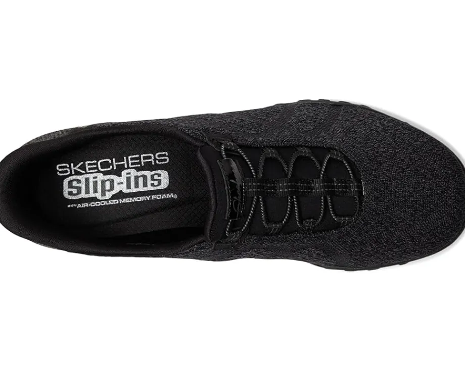 SKECHERS Breathe Easy - Knitty Waves Hands Free Slip-Ins Black Outlet