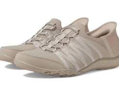SKECHERS Breathe Easy - Roll With Me Hands Free Slip-Ins Taupe New