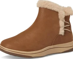 Clarks Breeze Fur Dark Tan Combi Textile