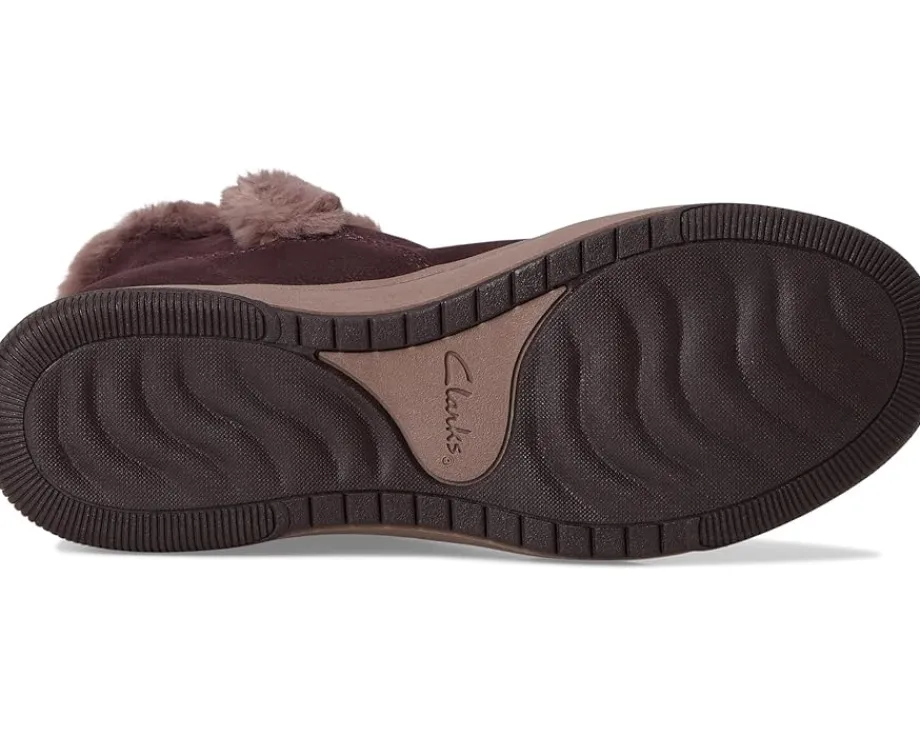 Clarks Breeze Fur Merlot Textile