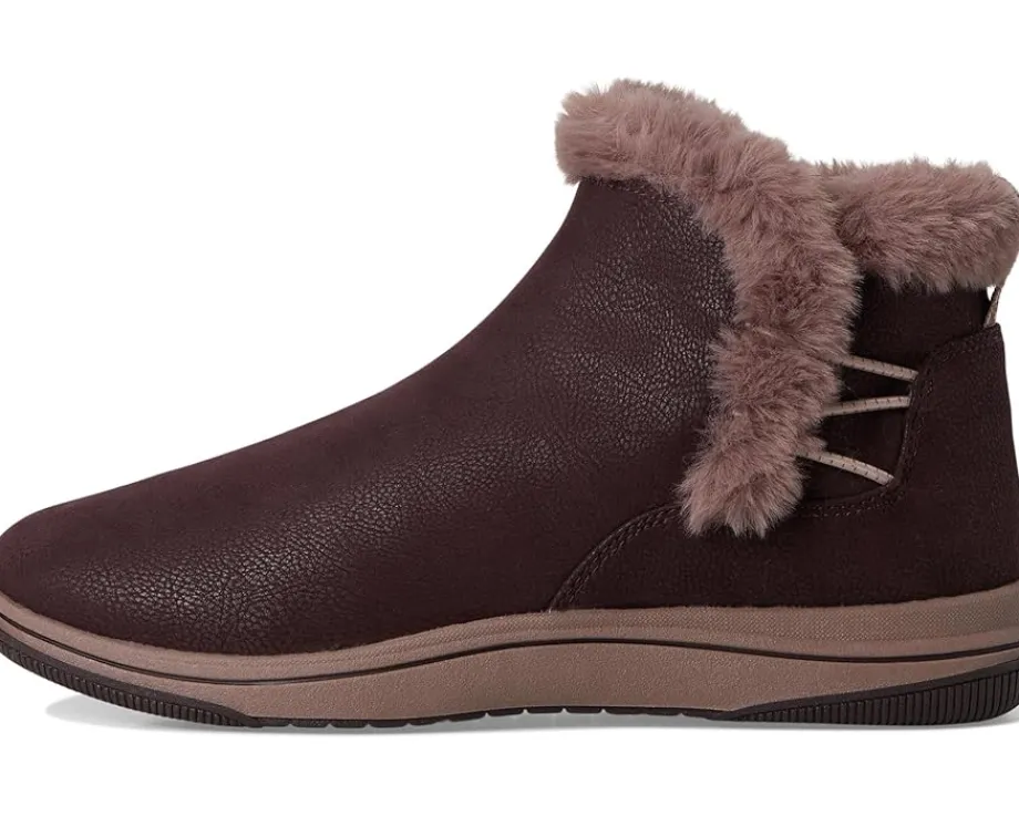 Clarks Breeze Fur Merlot Textile