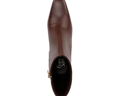 Franco Sarto Briar Mid Shaft Boots Warm Brown Leather Discount