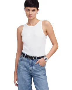 Women Madewell Brightside High Neck Tank