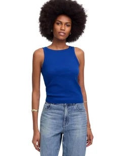Madewell Brightside High Neck Tank Brilliant Sapphire Discount