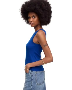 Madewell Brightside High Neck Tank Brilliant Sapphire Discount