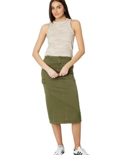 Madewell Brightside Rib Cutaway Crop Tank in Marled Space-Dye Botanical Peach Best