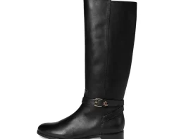 Lauren Ralph Lauren Brooke II Burnished Leather Tall Boots Black Best