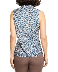 Women NIC+ZOE Brushstrokes Ruffled Around Top