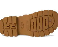 COACH Brynn Platform Quilted Patchwork Leather Sandals Honey Brown/Multi Hot