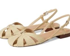 Vince Camuto Cacey Fisherman Flat Sandals Light Straw/Ecru Hot