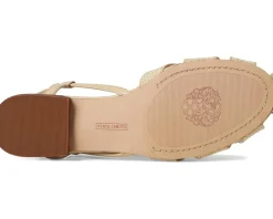 Vince Camuto Cacey Fisherman Flat Sandals Light Straw/Ecru Hot