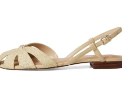 Vince Camuto Cacey Fisherman Flat Sandals Light Straw/Ecru Hot