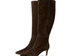 Nine West Caddy Wide Calf Dark Brown Suede Clearance