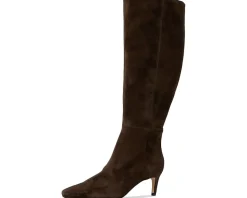 Nine West Caddy Wide Calf Dark Brown Suede Clearance