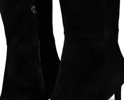 Nine West Caddy Wide Calf Black Suede Clearance