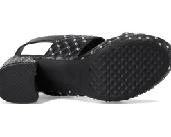 Aerosoles Camera Crystal Black Quilted Faux Leather With Crystals Hot