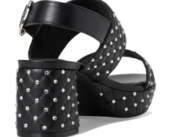 Aerosoles Camera Crystal Black Quilted Faux Leather With Crystals Hot