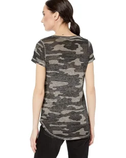 Women Lucky Brand Camo Burnout Tee