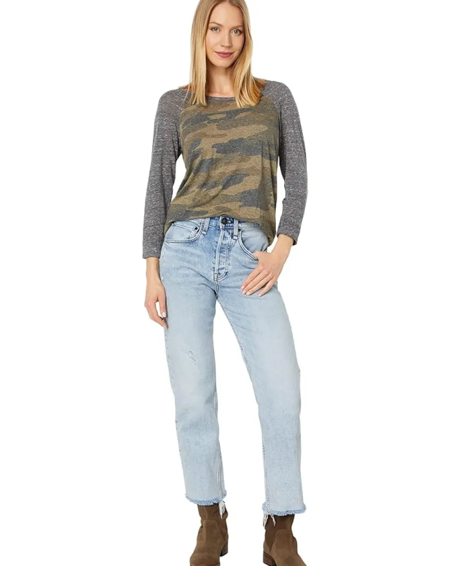 Lucky Brand Camo Tee Green Multi New