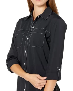 Women Lysse Camper Sporty Microfiber Button-Down Shirt