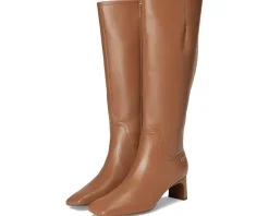 Naturalizer Candela Knee High Boots Cafe Leather Hot