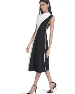 Women Calvin Klein Cap Sleeve Colorblock Aline