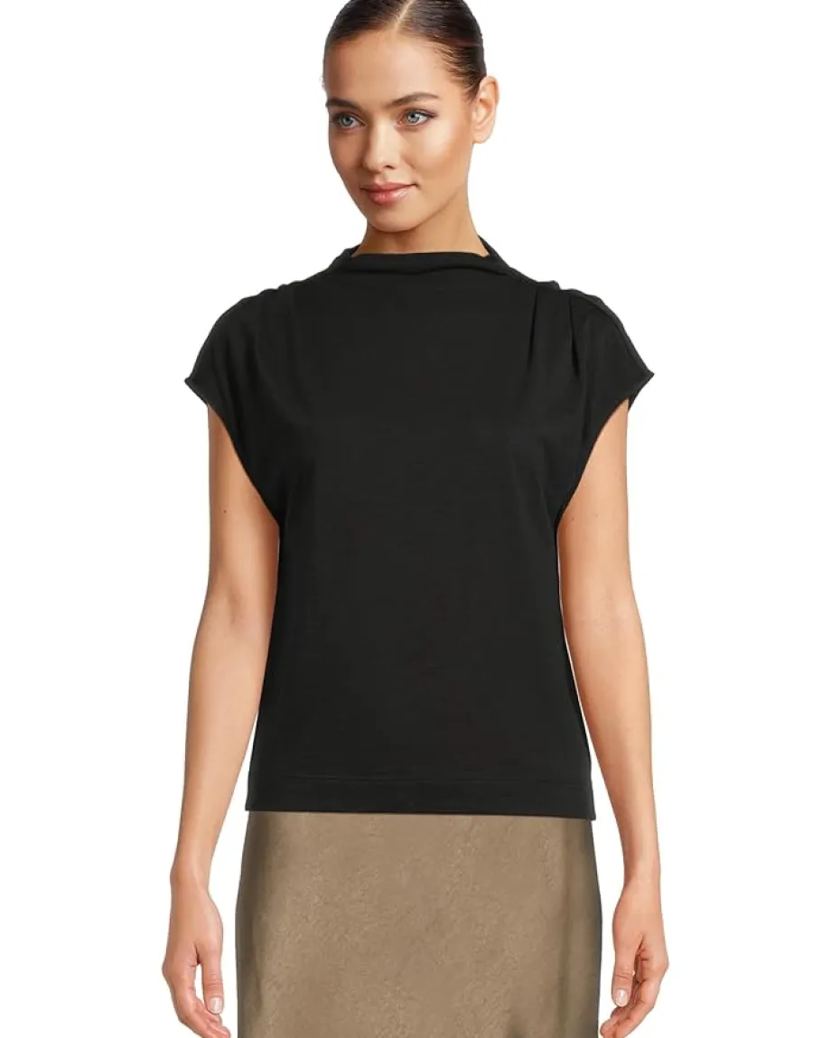Women Lilla P Cap Sleeve Mock