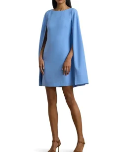 Women Lauren Ralph Lauren Cape Georgette Cocktail Dress