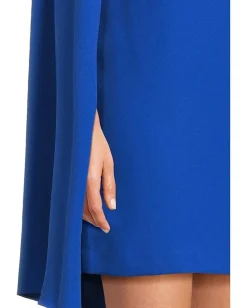 Lauren Ralph Lauren Cape Georgette Cocktail Dress New Saphire Sale