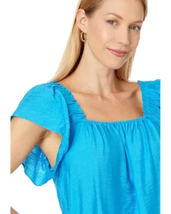 Lilly Pulitzer Caralisa Short Sleeve Top Tangier Teal