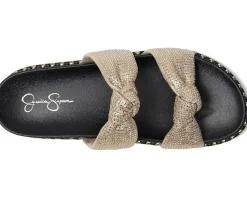 Jessica Simpson Caralyna Studded Knot Sandals Champagne Sale