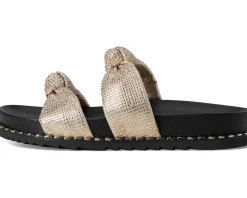 Jessica Simpson Caralyna Studded Knot Sandals Champagne Sale