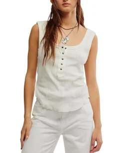 Free People Care Bryson Henley Tank White