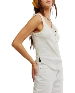 Free People Care Bryson Henley Tank White