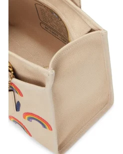 COACH Cargo Tote Bag 26 With Rainbow Dark Natural New