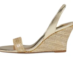 Lilly Pulitzer Carla Wedge Gold Metallic Best