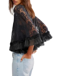 Free People Carly Cape Top Bitumen Best