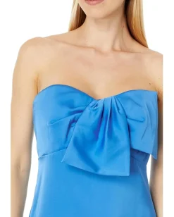 Lilly Pulitzer Carlynn Strapless Satin Bow Dress Morelle Blue